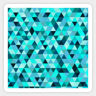 Teal Triangles Pattern Sticker